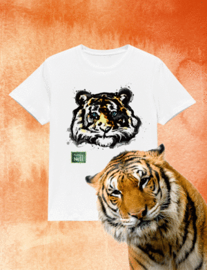 T-shirt filmowy z tygrysem